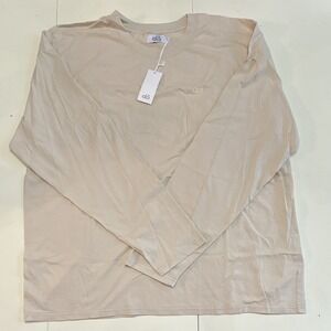 O15 Embroidered Men’s Long Sleeve T-Shirt, 2XL, Sand. New With Tags